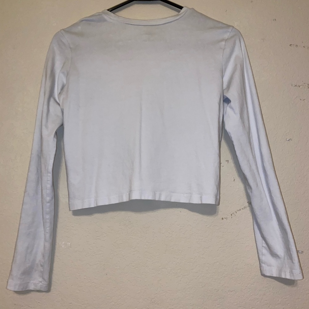 dirty white cropped long sleeve